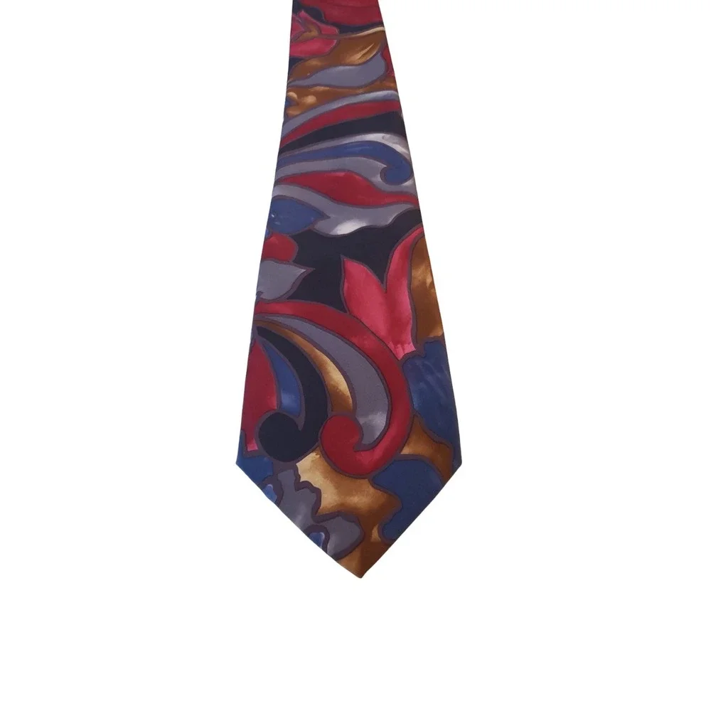 Classic Collection by Van Heusen Polyester Microfiber Multi Color Floral Necktie
